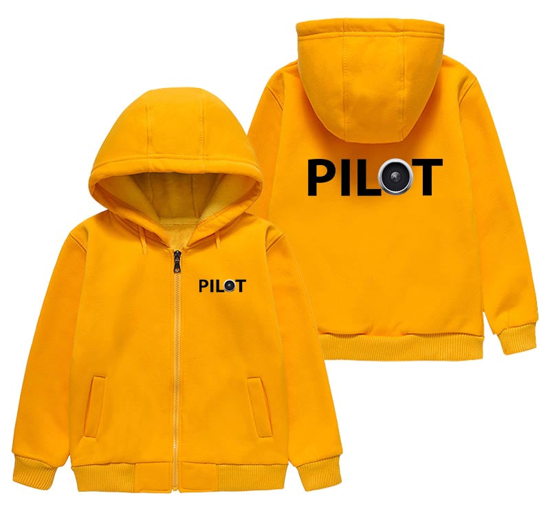 Pilot & Jet Engine Designed "CHILDREN" Zipped Hoodies
