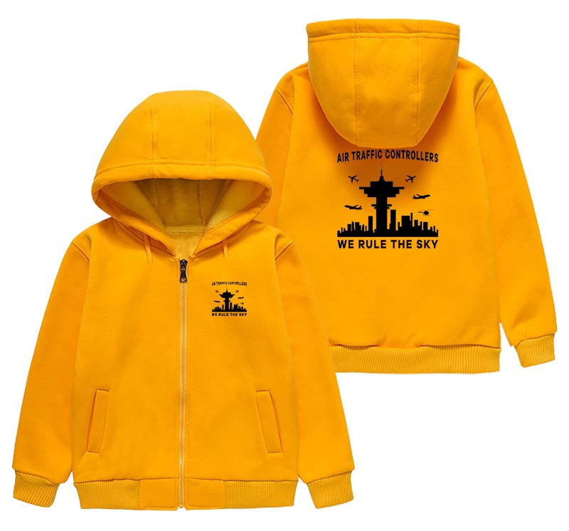 Air Traffic Controllers - We Rule The Sky Designed "CHILDREN" Zipped Hoodies