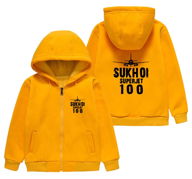 Sukhoi Superjet 100 & Plane Designed "CHILDREN" Zipped Hoodies