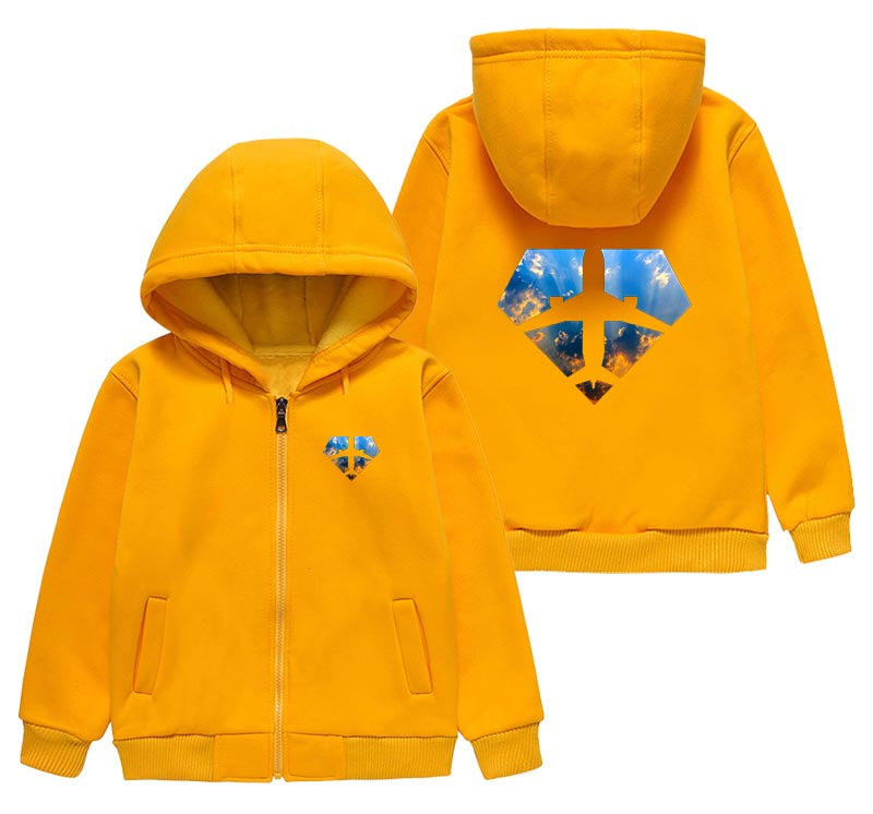Supermen of The Skies (Sunrise) Designed "CHILDREN" Zipped Hoodies