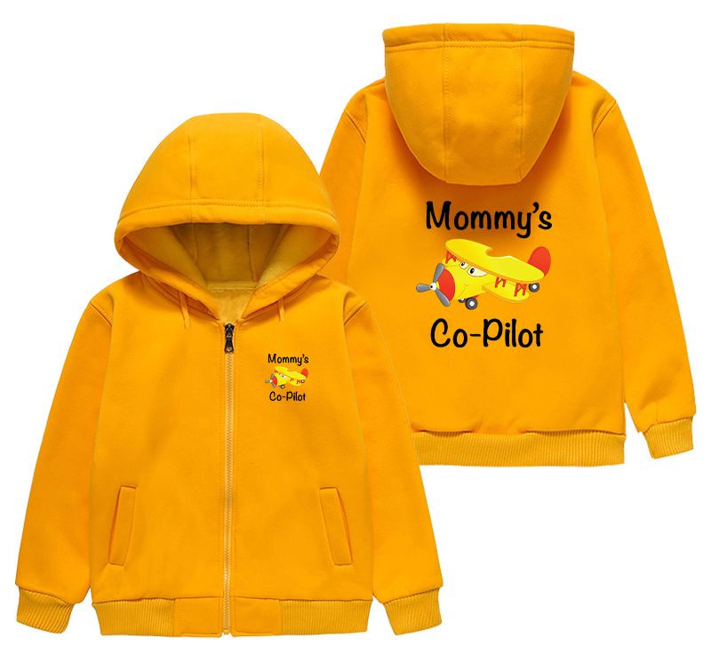 Mommy's Co-Pilot (Propeller2) Designed "CHILDREN" Zipped Hoodies