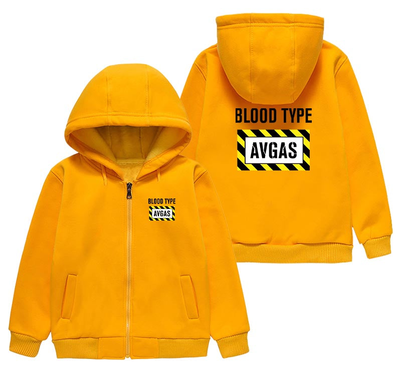 Blood Type AVGAS Designed "CHILDREN" Zipped Hoodies