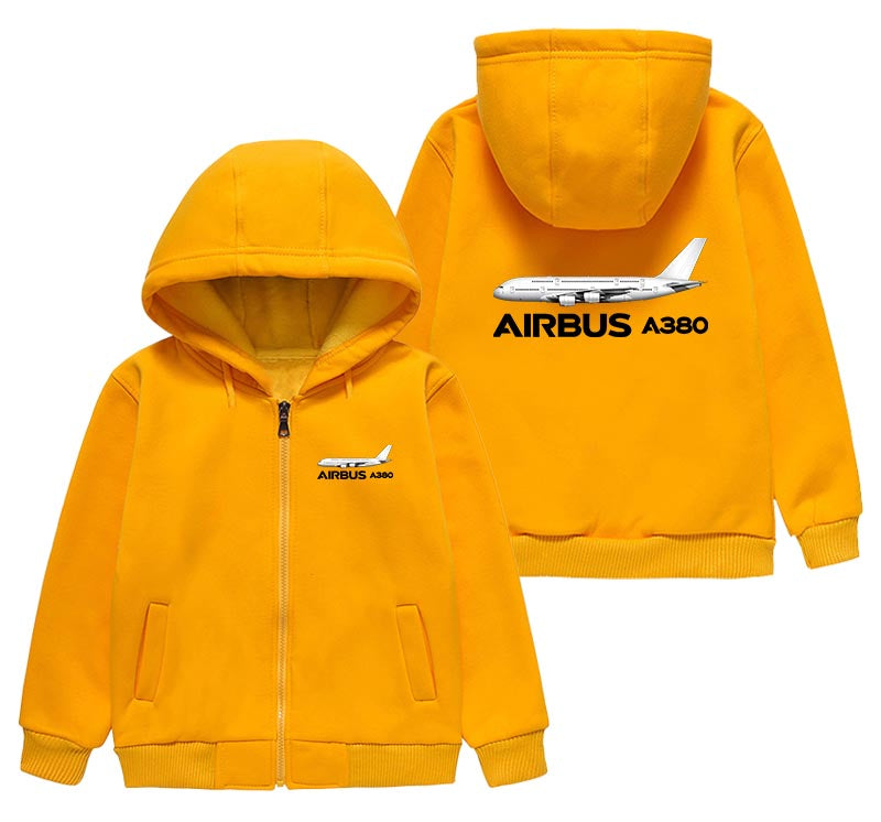 The Airbus A380 Designed "CHILDREN" Zipped Hoodies