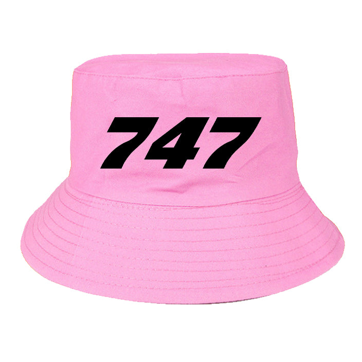 747 Flat Text Designed Summer & Stylish Hats
