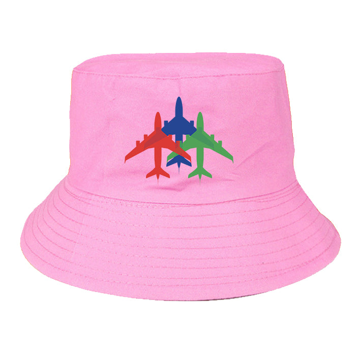 Colourful 3 Airplanes Designed Summer & Stylish Hats