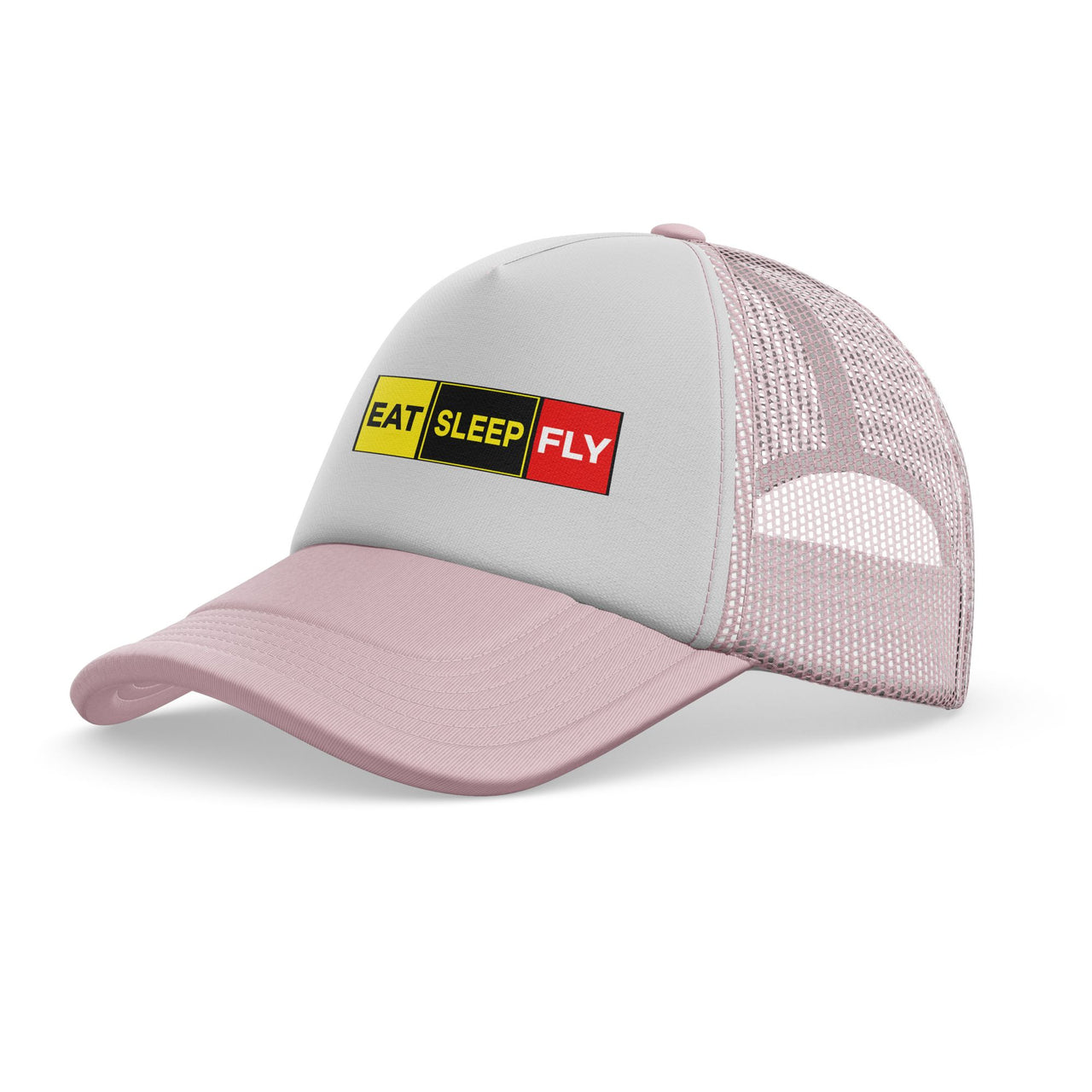 Eat Sleep Fly (Colourful) Designed Trucker Caps & Hats
