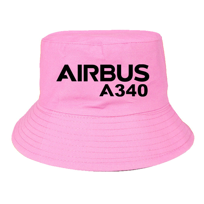 Airbus A340 & Text Designed Summer & Stylish Hats