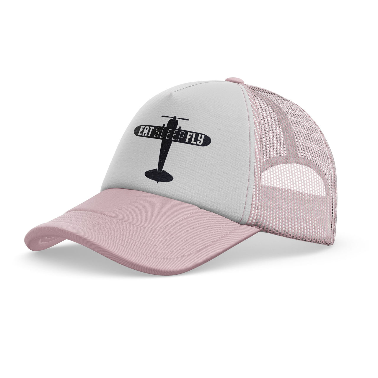 Eat Sleep Fly & Propeller Designed Trucker Caps & Hats