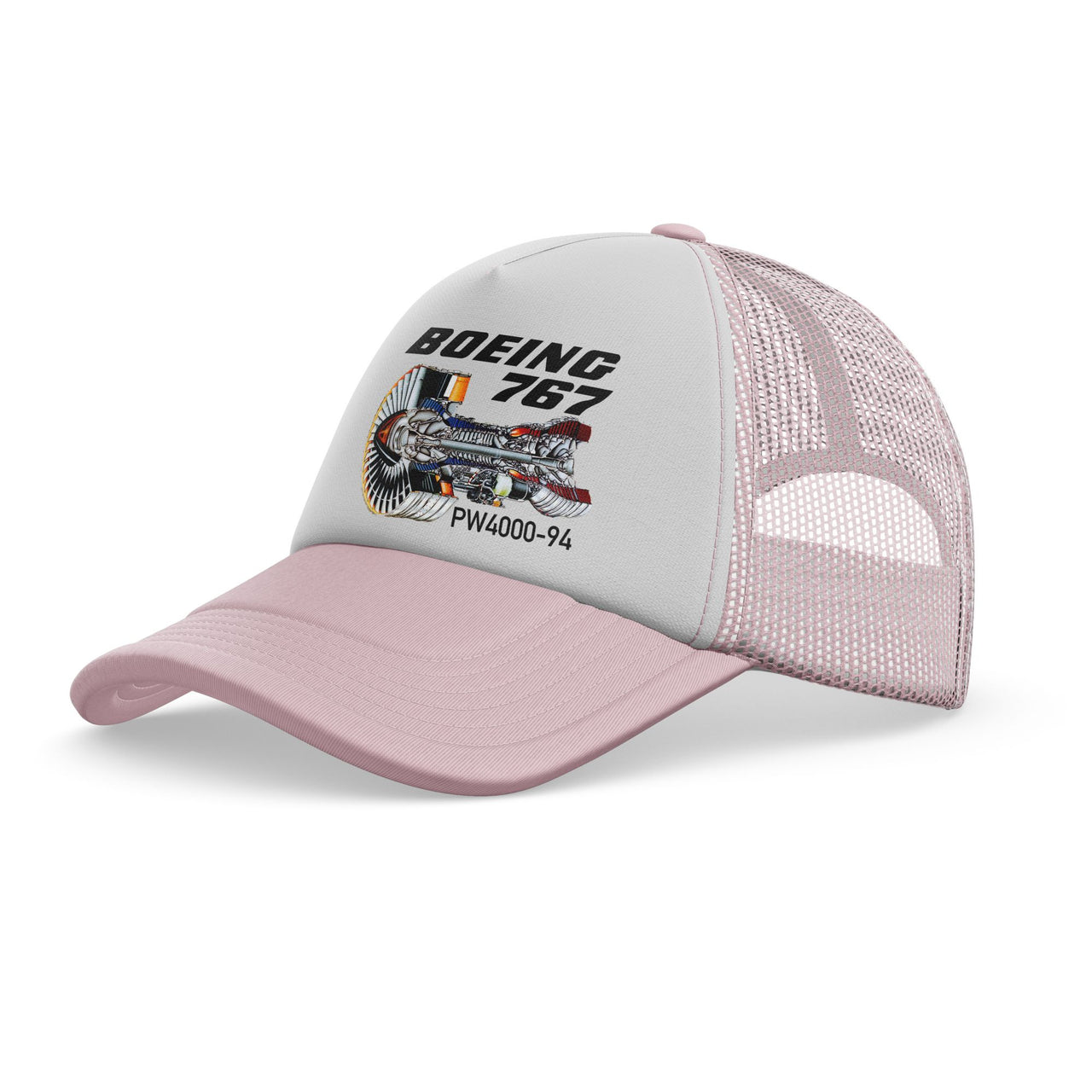 Boeing 767 Engine (PW4000-94) Designed Trucker Caps & Hats
