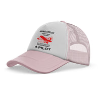 Thumbnail for If You're Cool You're Probably a Pilot Designed Trucker Caps & Hats