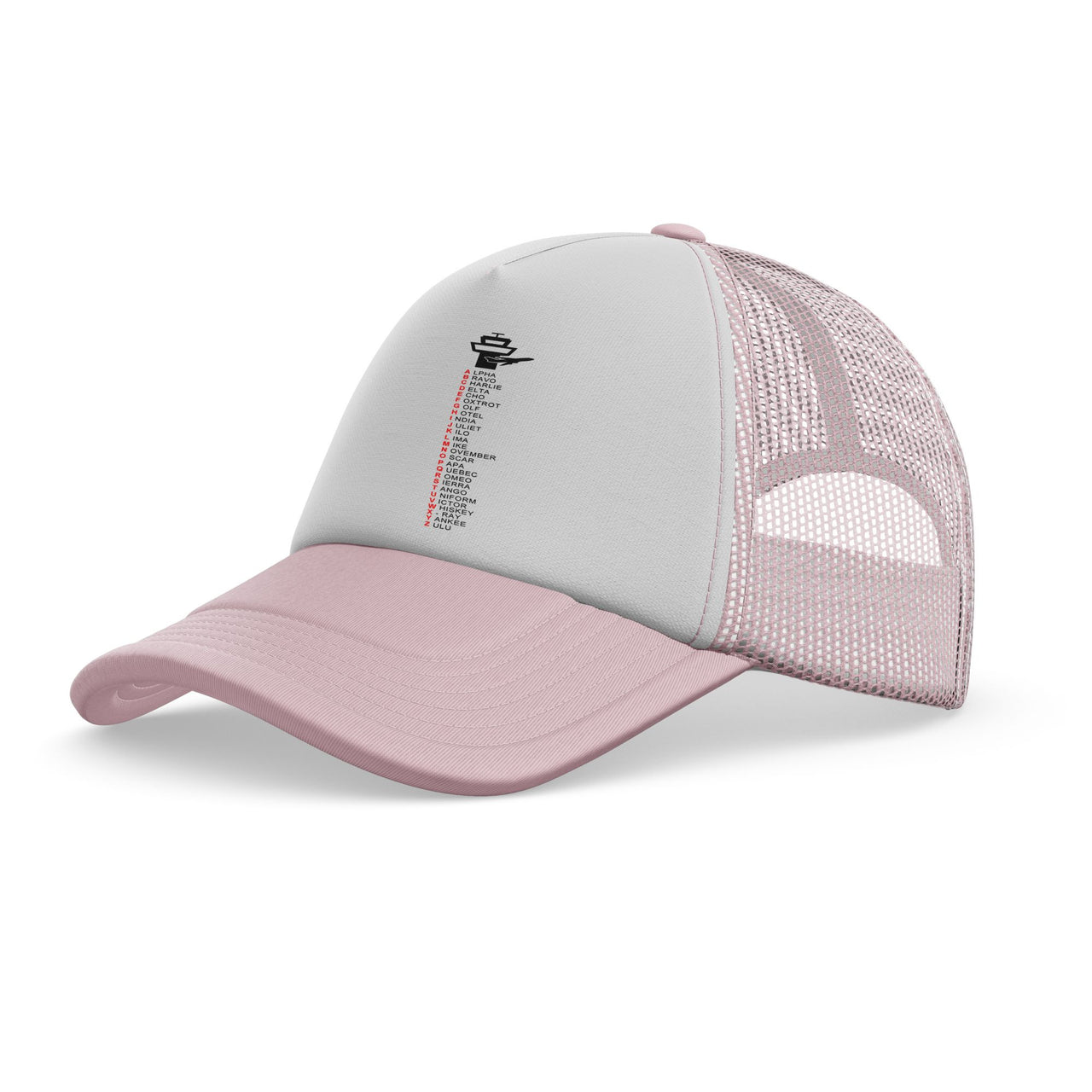 Aviation Alphabet Designed Trucker Caps & Hats