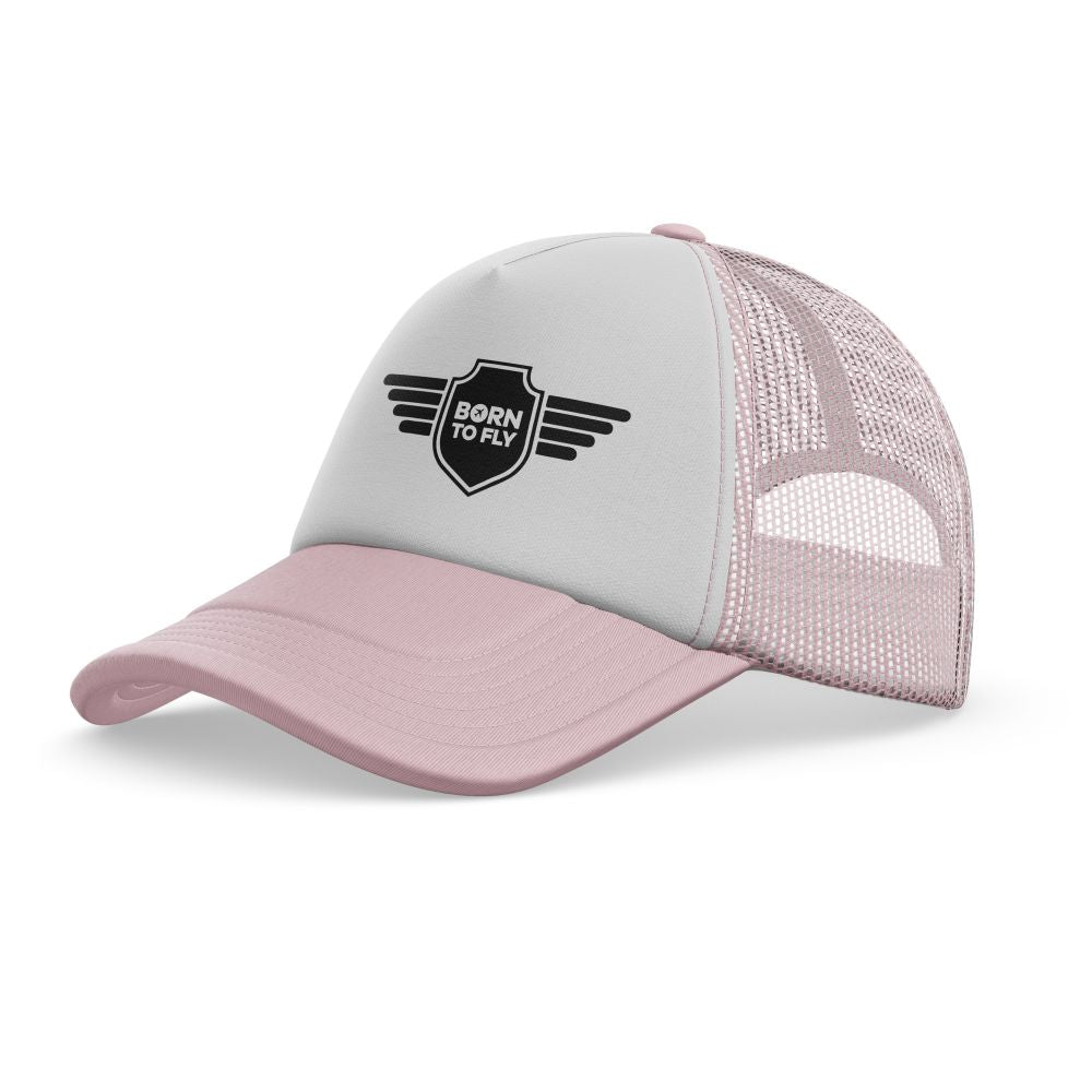 Born To Fly & Badge Designed Trucker Caps & Hats