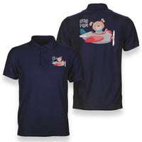 Thumbnail for Little Pilot Dreams Take Flight Designed Double Side Polo T-Shirts
