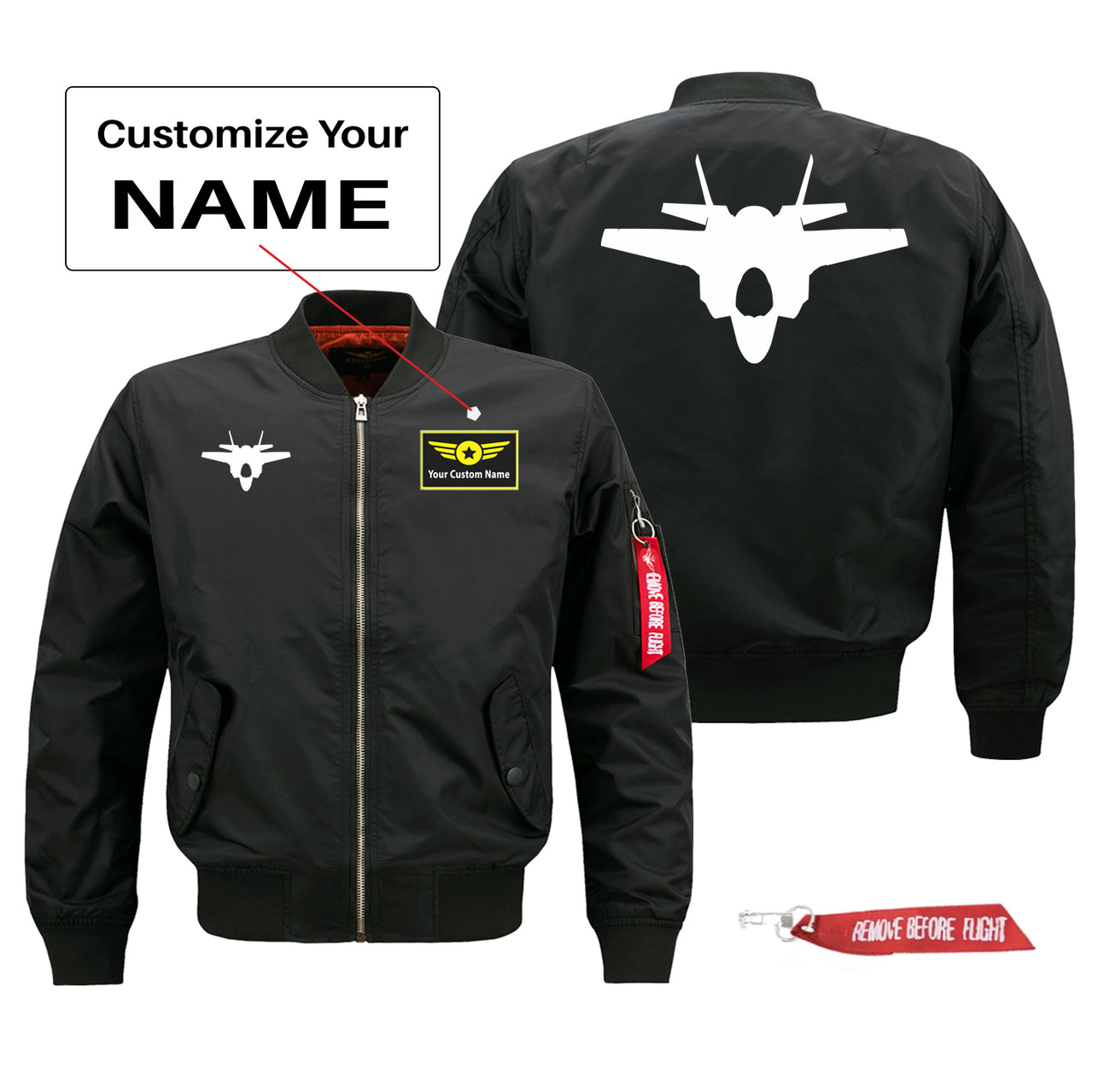 Fighter Jet 35 Silhouette Designed Pilot Jackets (Customizable)