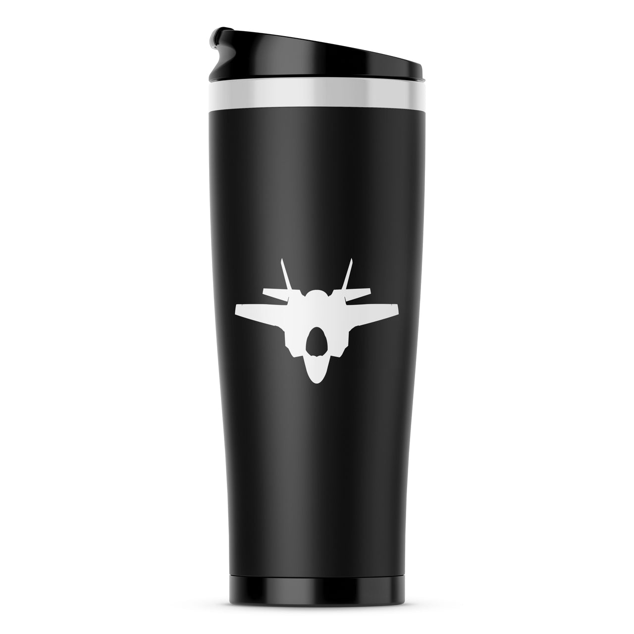 Fighter Jet 35 Silhouette Designed Stainless Steel Travel Mugs