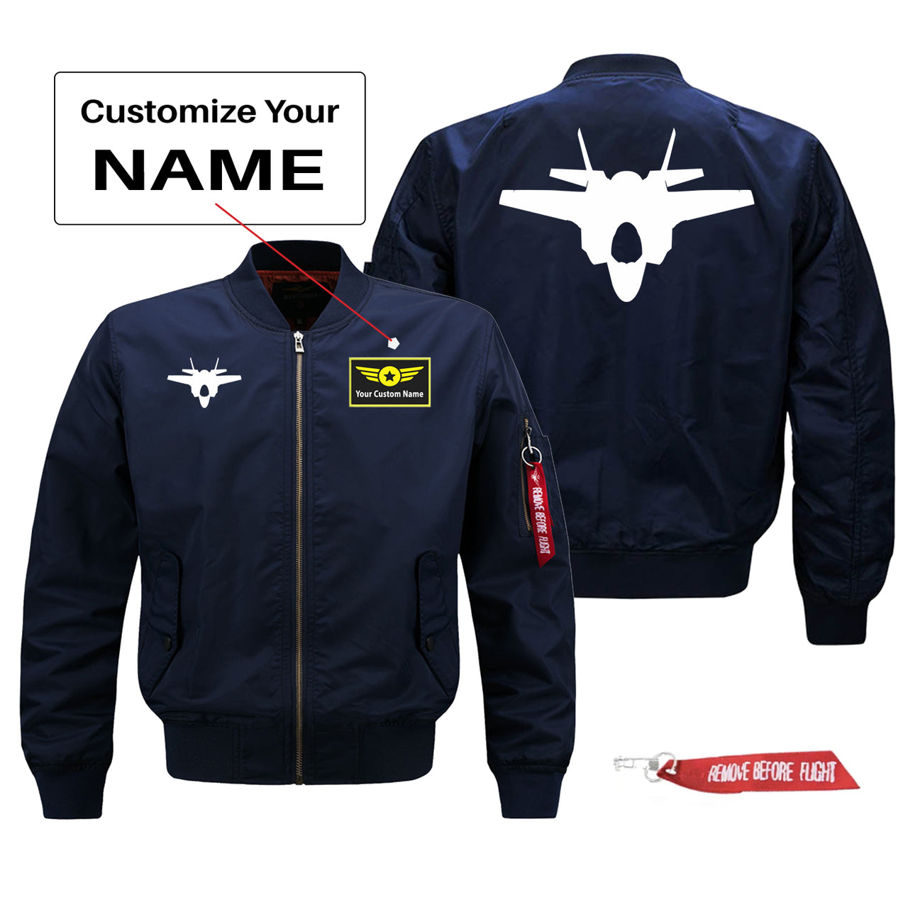 Fighter Jet 35 Silhouette Designed Pilot Jackets (Customizable)