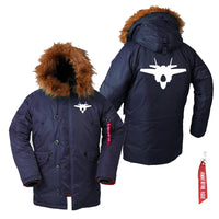 Thumbnail for Fighter Jet 35 Silhouette Designed Parka Bomber Jackets