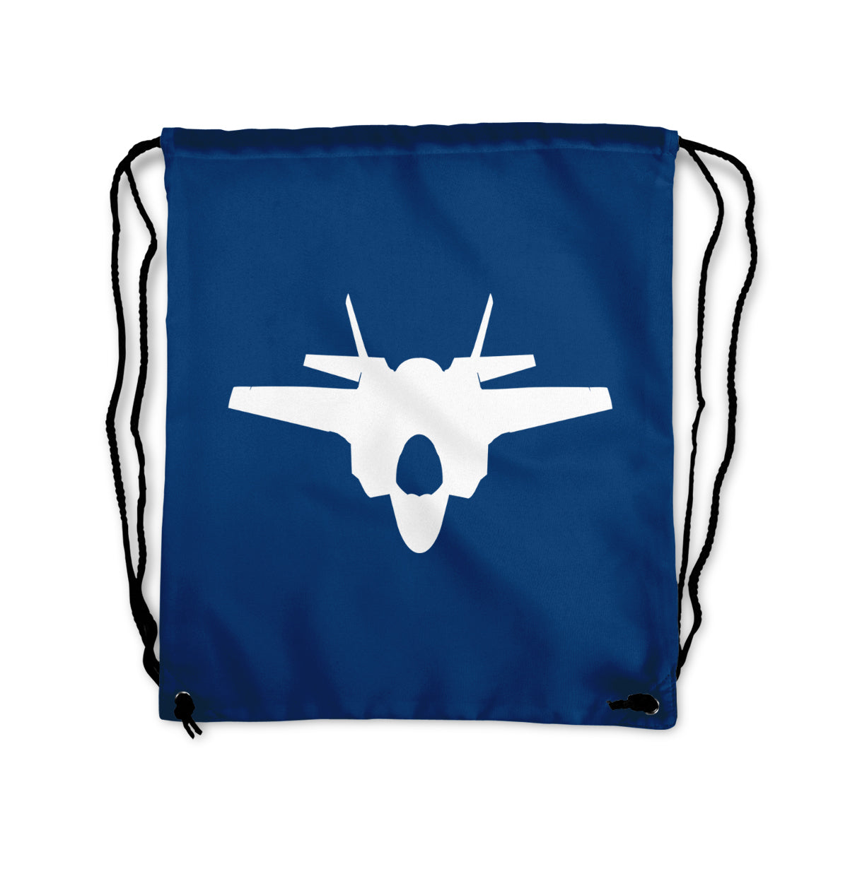 Lockheed Martin F-35 Lightning II Silhouette Designed Drawstring Bags