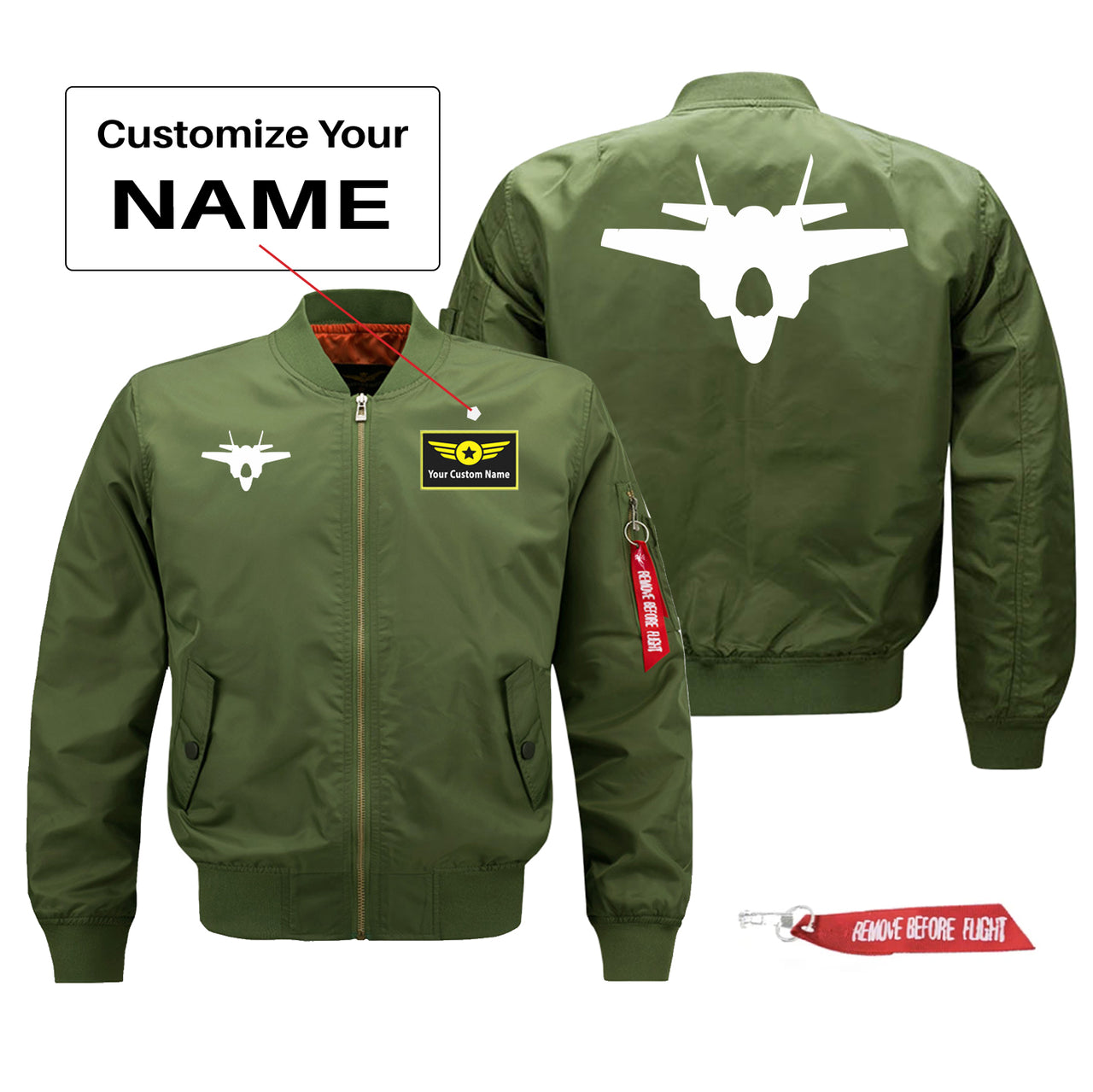 Fighter Jet 35 Silhouette Designed Pilot Jackets (Customizable)