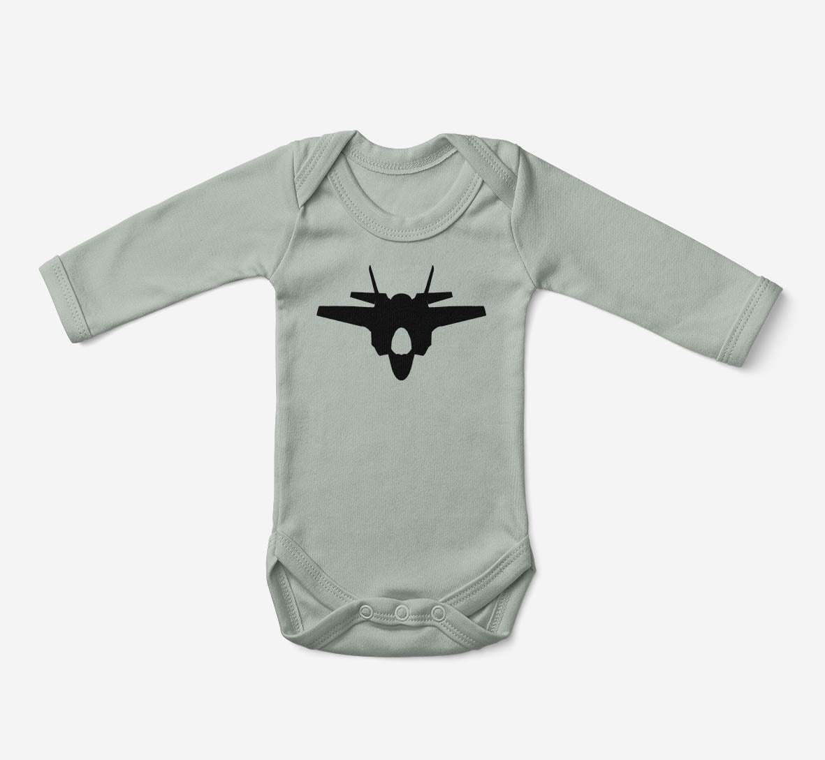 Fighter Jet 35 Silhouette Designed Baby Bodysuits