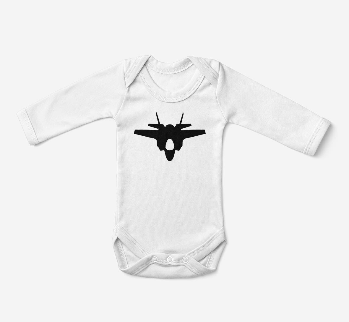 Fighter Jet 35 Silhouette Designed Baby Bodysuits