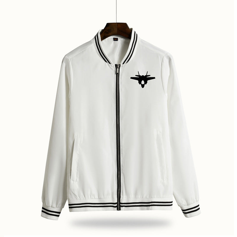 Fighter Jet 35 Silhouette Designed Thin Spring Jackets