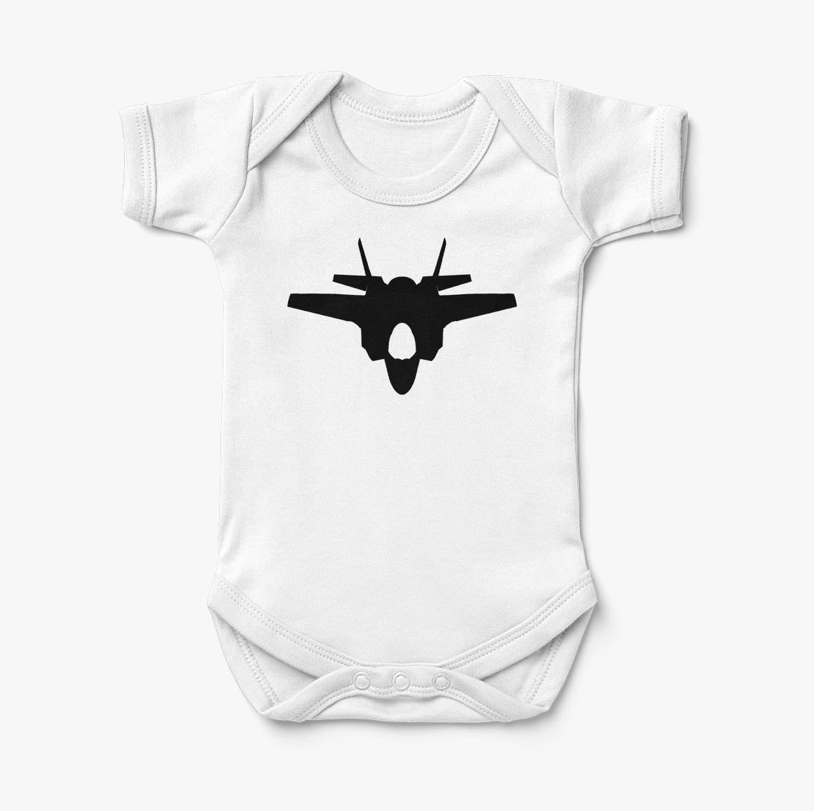 Fighter Jet 35 Silhouette Designed Baby Bodysuits