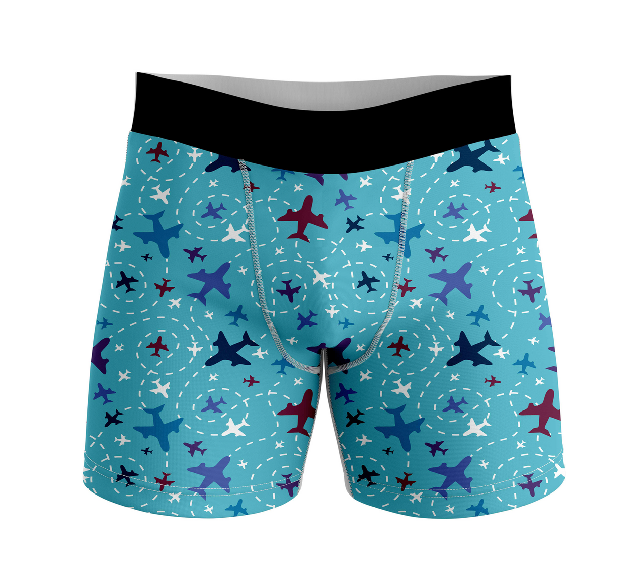 Love of Travel with Aircraft Designed Men Boxers