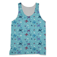 Thumbnail for Love of Travel with Aircraft Designed 3D Tank Tops
