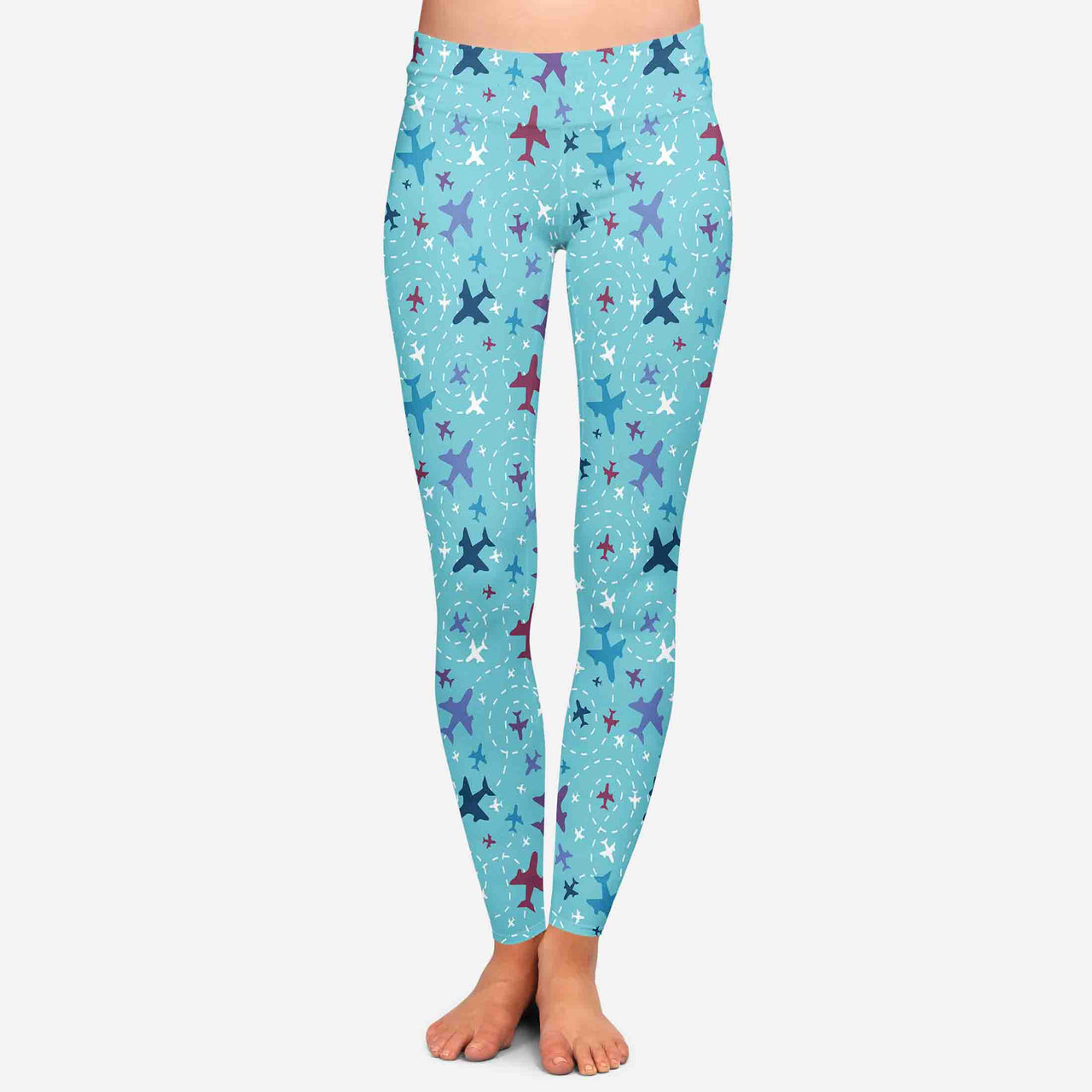 Love of Travel with Aircraft Designed Women Leggins