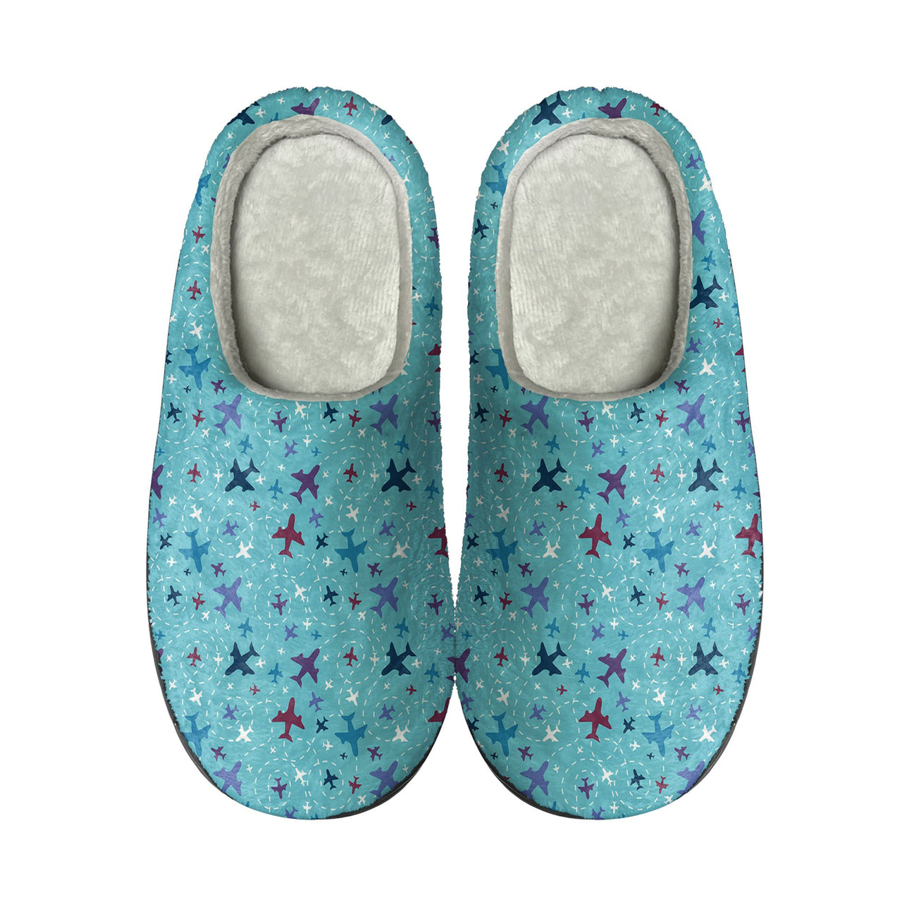 Love of Travel with Aircraft Designed Cotton Slippers