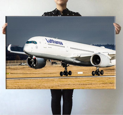 Lufthansa's A350 aviation themed poster, premium poster paper.