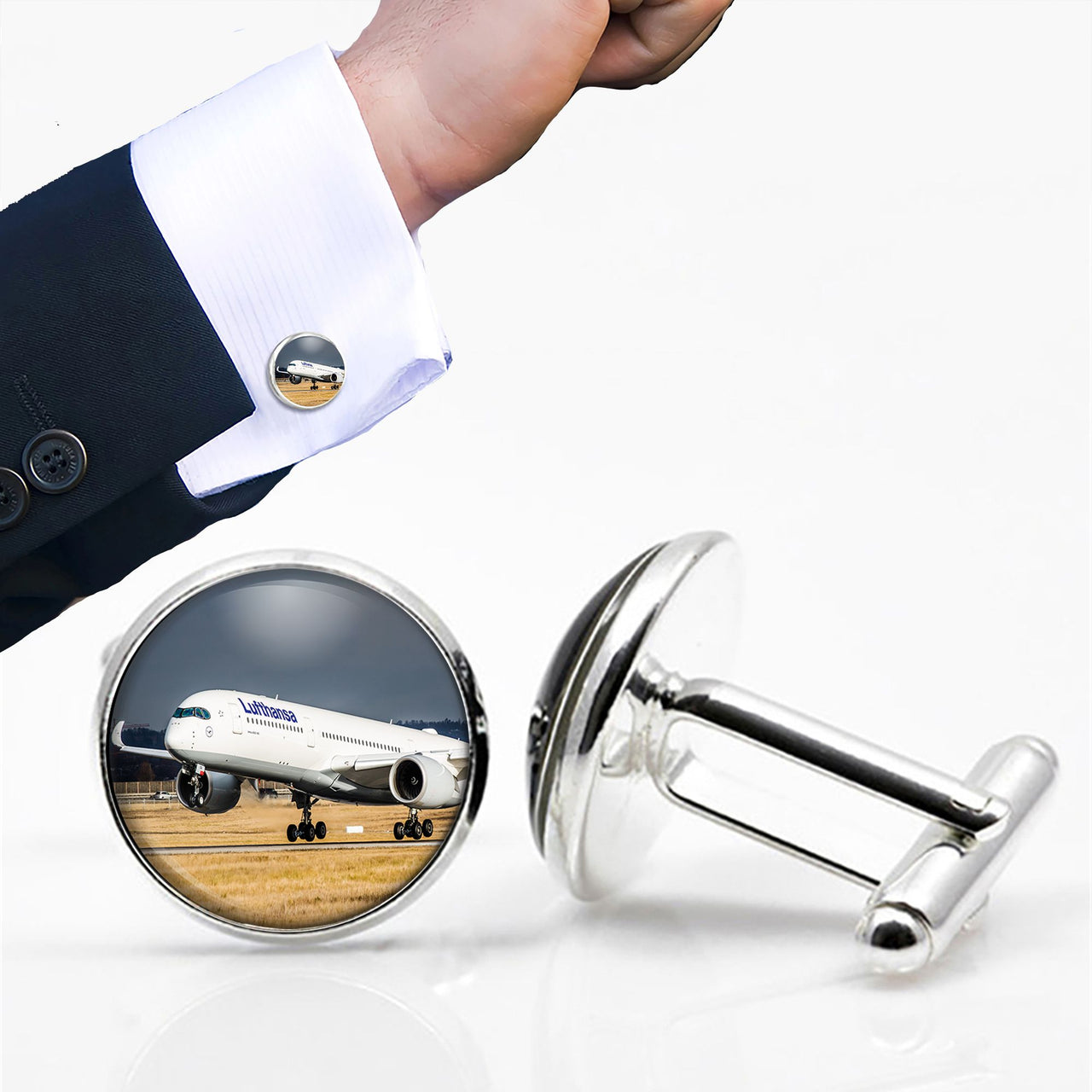 Lufthansa's A350 Designed Cuff Links