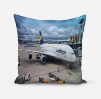 Thumbnail for Lufthansa's A380 At the Gate Designed Pillows