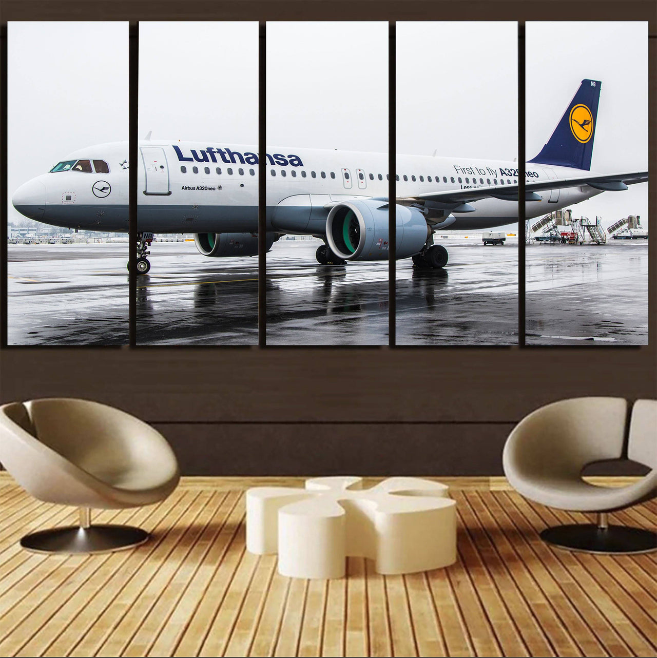 Lufthansa's A320 Neo Printed Canvas Prints (5 Pieces) Aviation Shop 