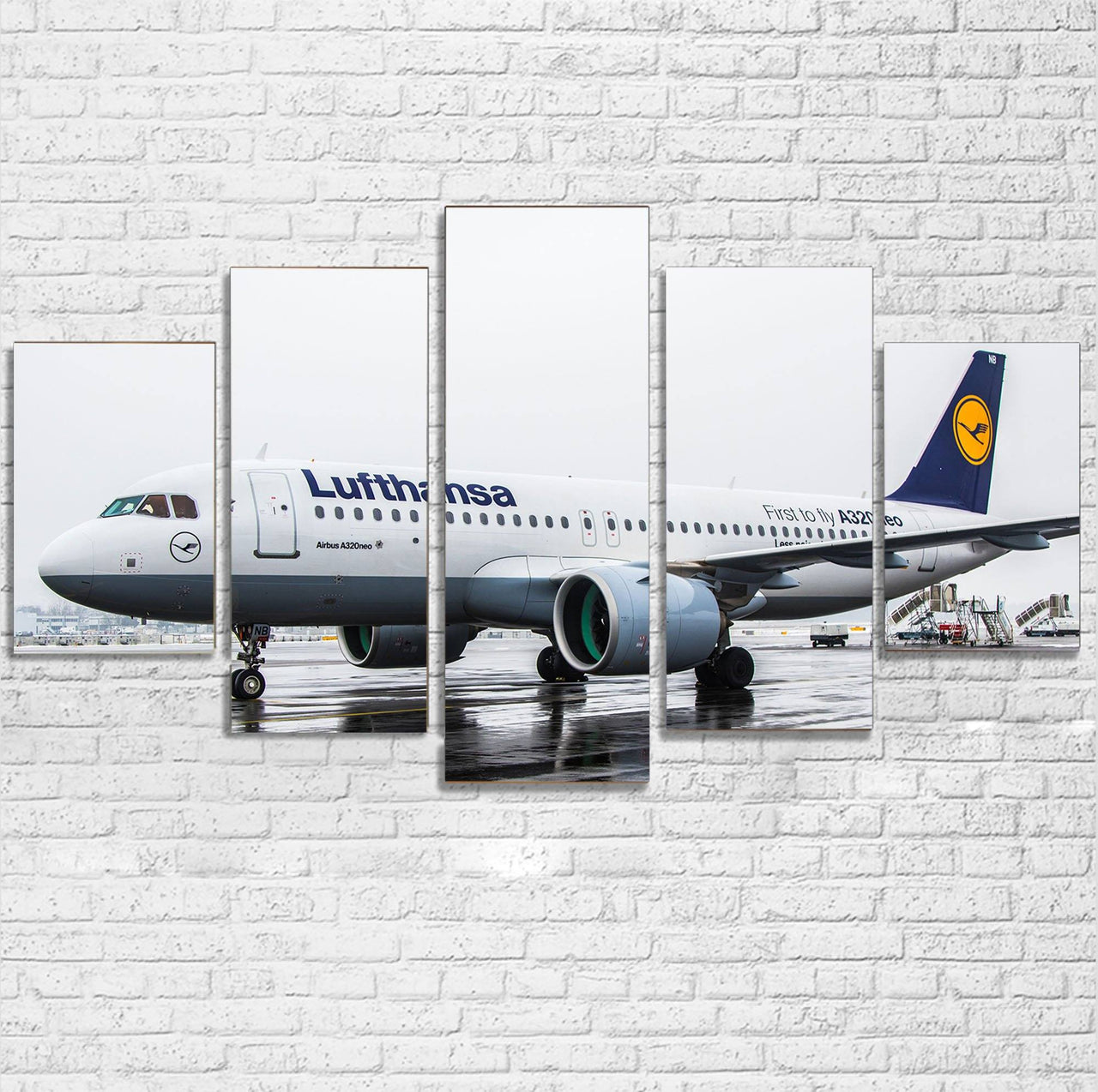 Lufthansa's A320 Neo Printed Multiple Canvas Poster Aviation Shop 