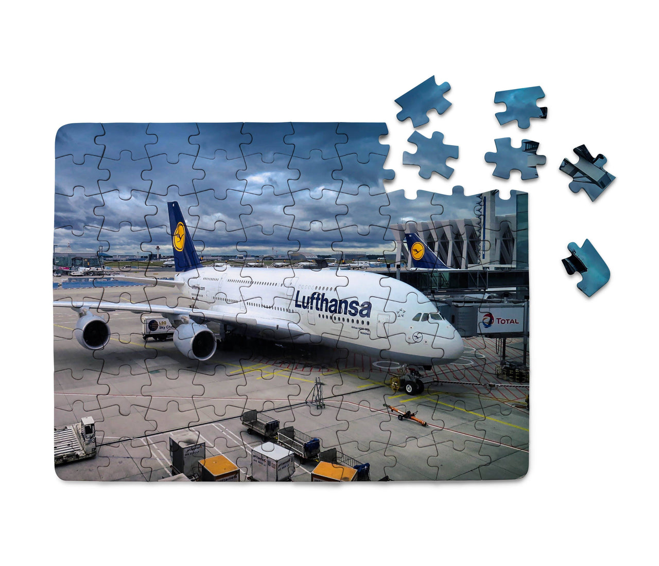 Lufthansa's A380 At the Gate Printed Puzzles Aviation Shop 