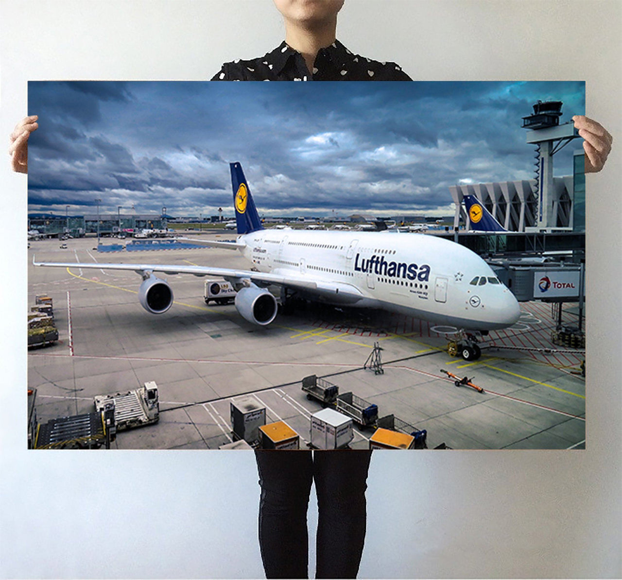 Lufthansa's A380 At the Gate Printed Posters Aviation Shop 