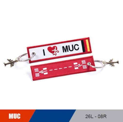 Munich (MUC) Airport & Runway Designed Key Chain