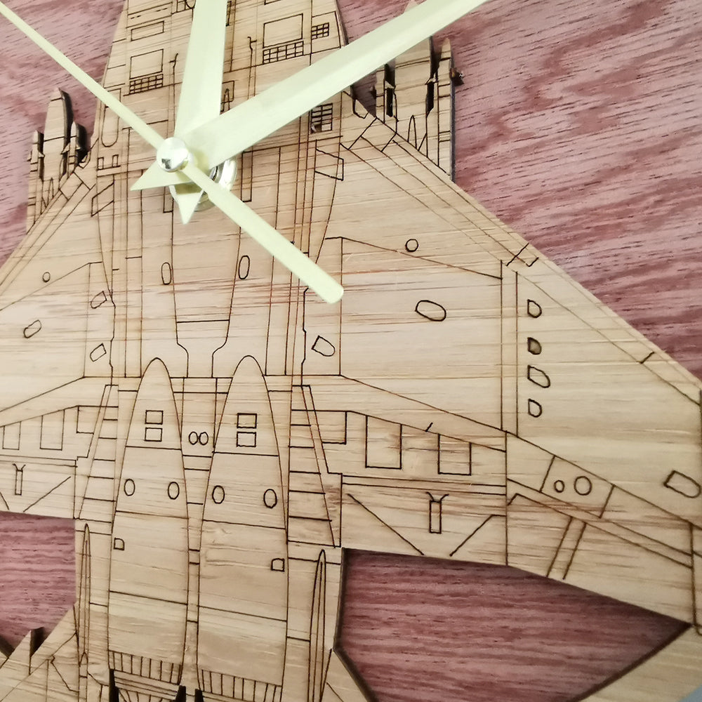 Super Cool Fighter Jet Designed Wooden Wall Clocks