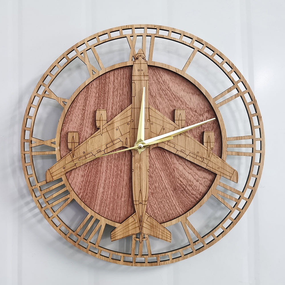 Boeing KC-135 Stratotanker Designed Wooden Wall Clocks