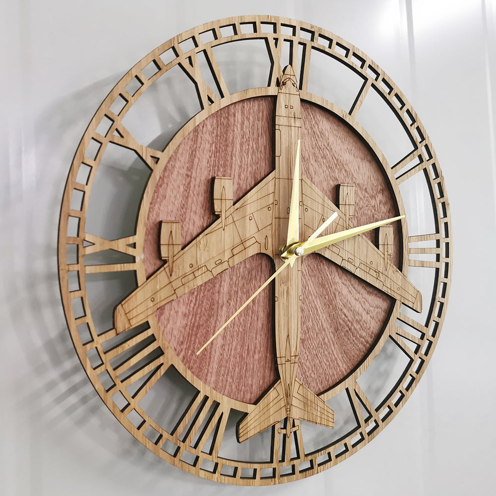 Boeing KC-135 Stratotanker Designed Wooden Wall Clocks