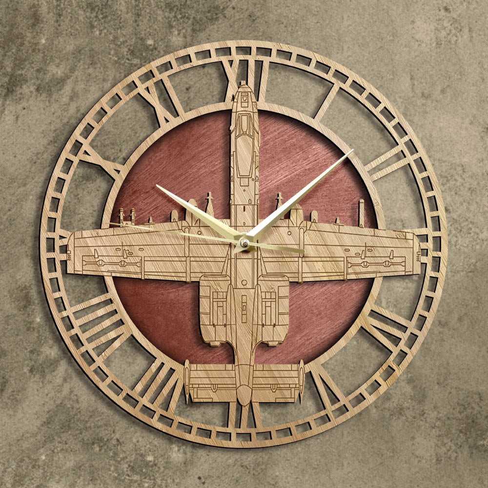 A-10 Warthog Designed Wooden Wall Clocks