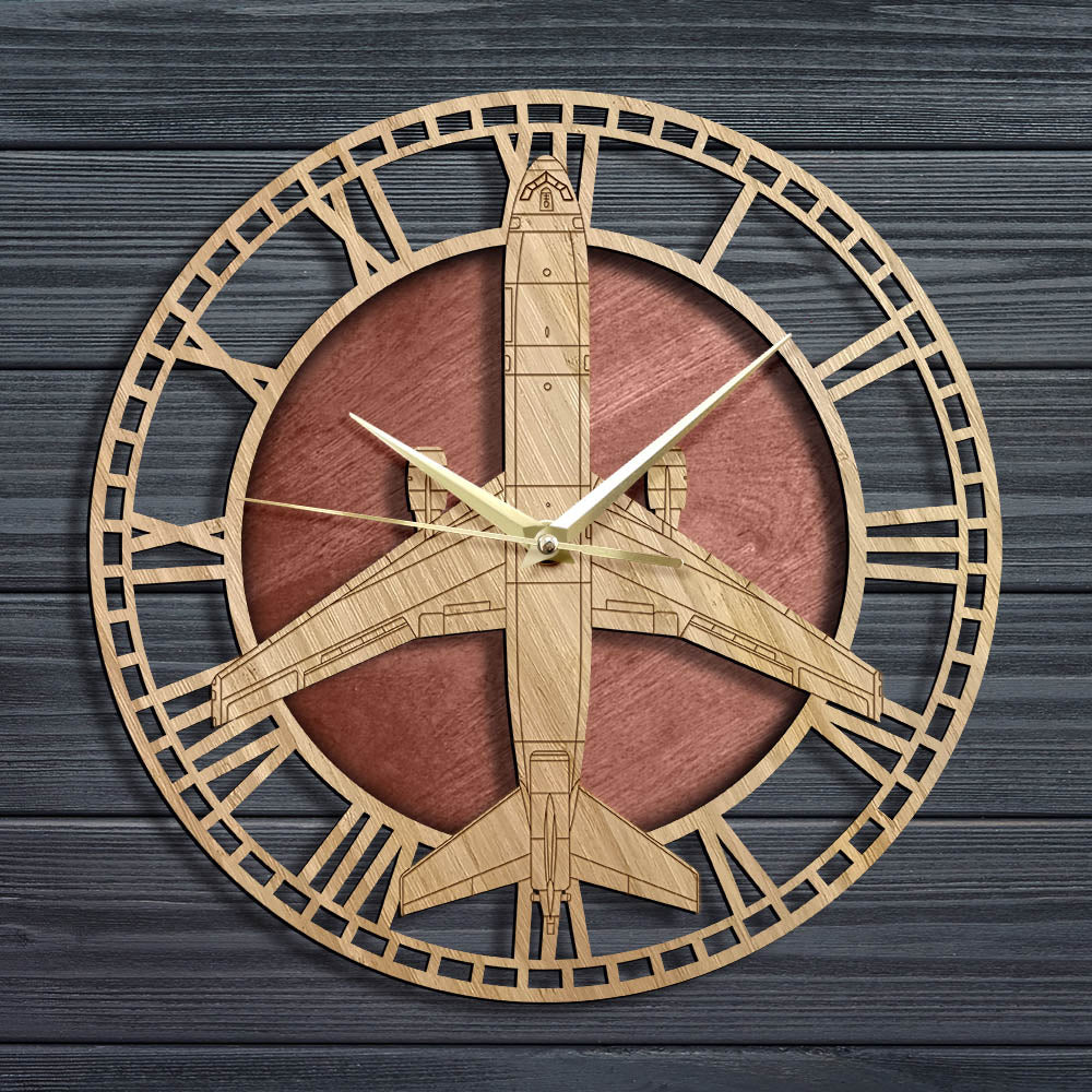 KC-10 Extender Designed Wooden Wall Clocks