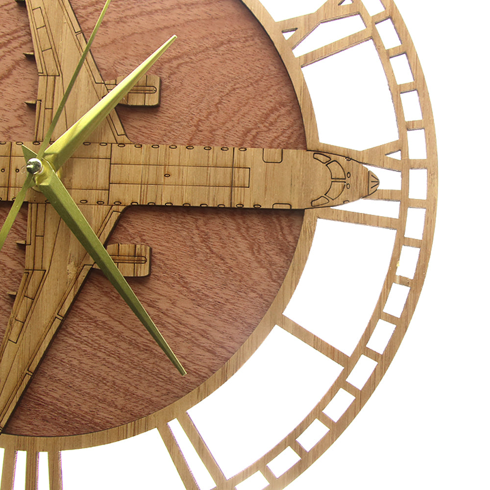 Embraer 175 Designed Wooden Wall Clocks