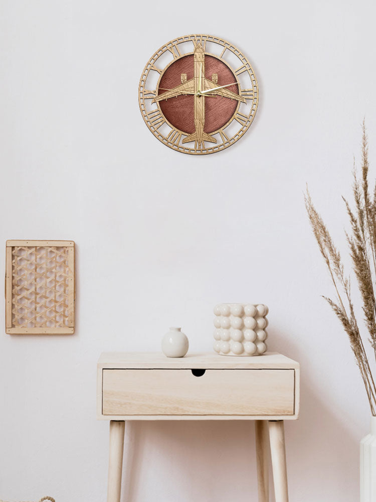 Airbus A320 Designed Wooden Wall Clocks