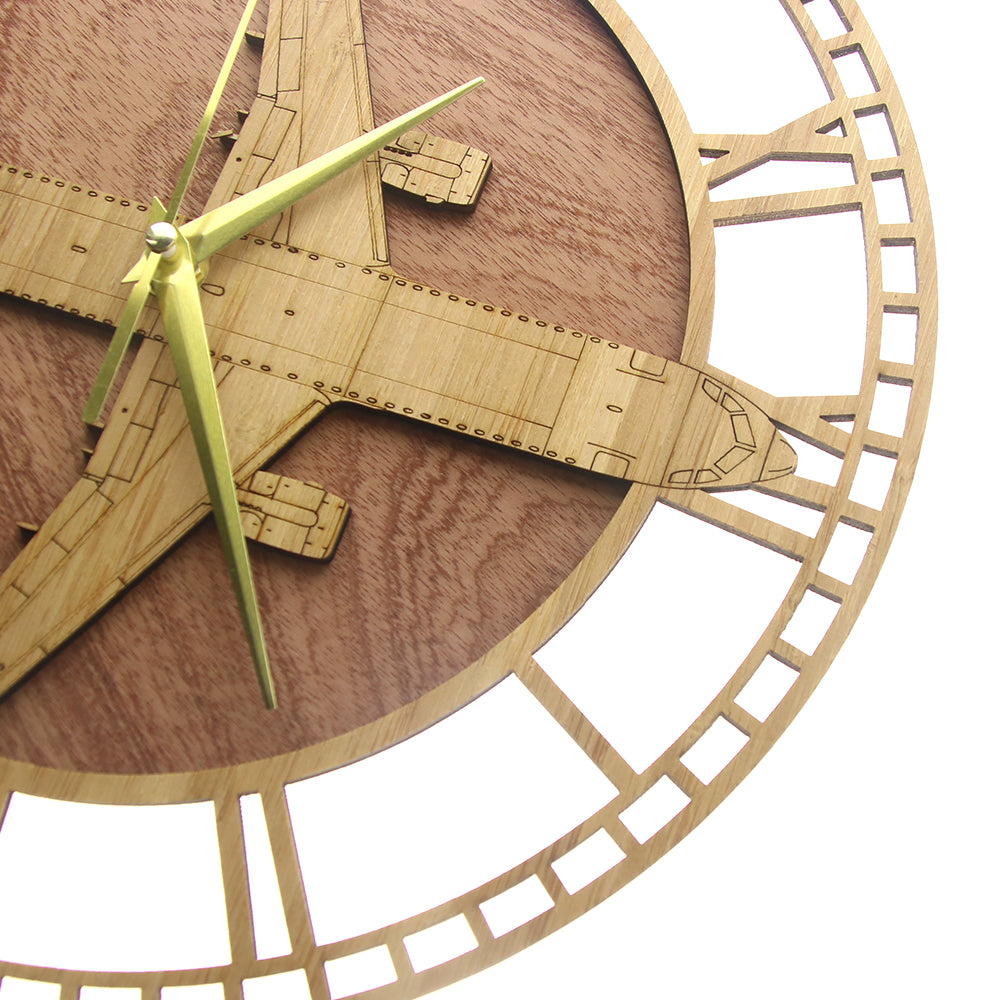 Airbus A320 Designed Wooden Wall Clocks