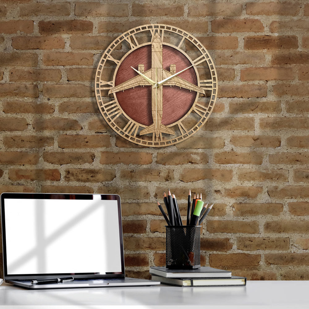 Airbus A320 Designed Wooden Wall Clocks