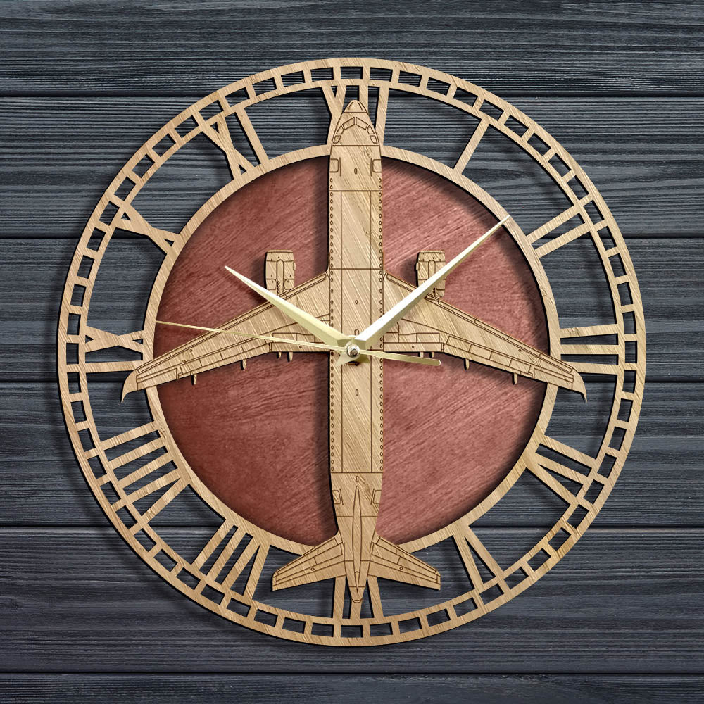 Airbus A320 Designed Wooden Wall Clocks
