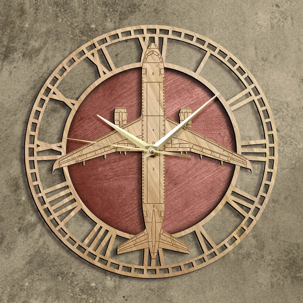 Airbus A320 Designed Wooden Wall Clocks